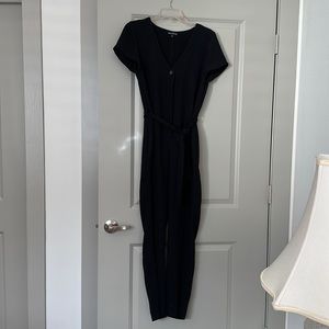 J. Crew Mercantile black straight leg jumpsuit